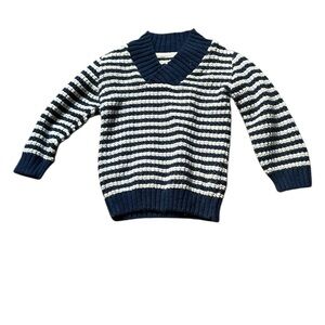 H&M Boys Blue and White V-Neck Sweater size 12-18 months